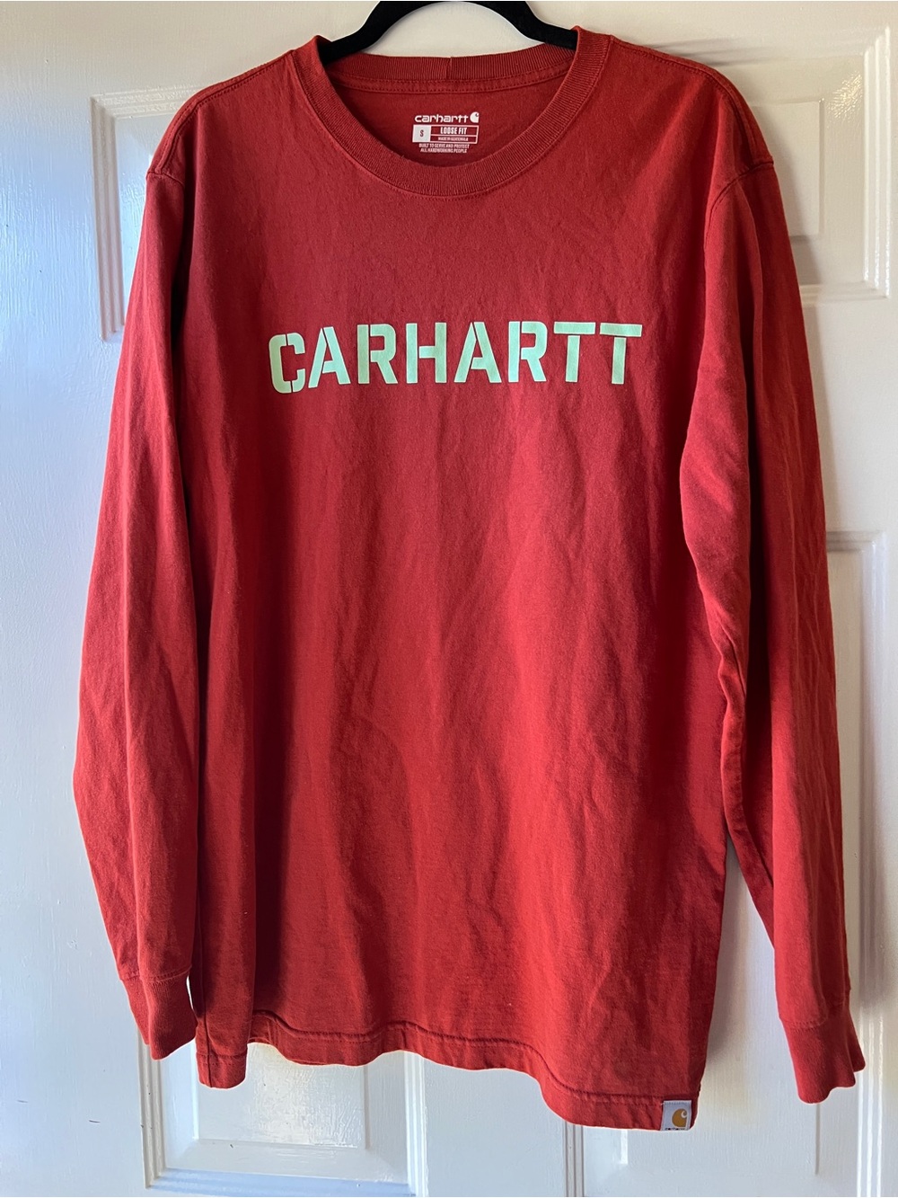 Carhartt Men's LS Loose Fit Heavyweight Logo Graphic Tee